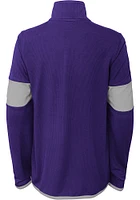 K-State Wildcats Youth Purple Field Long Sleeve Quarter Zip Shirt