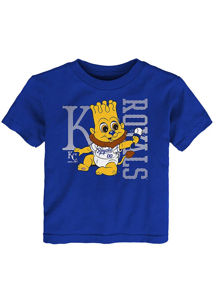 Slugger Outer Stuff Kansas City Royals Toddler Blue Baby Mascot Short Sleeve T-Shirt