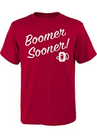 Oklahoma Sooners Youth Cardinal Vault Slogan Short Sleeve T-Shirt