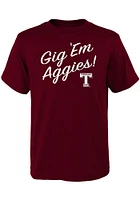 Texas A&M Aggies Youth Maroon Vault Slogan Short Sleeve T-Shirt