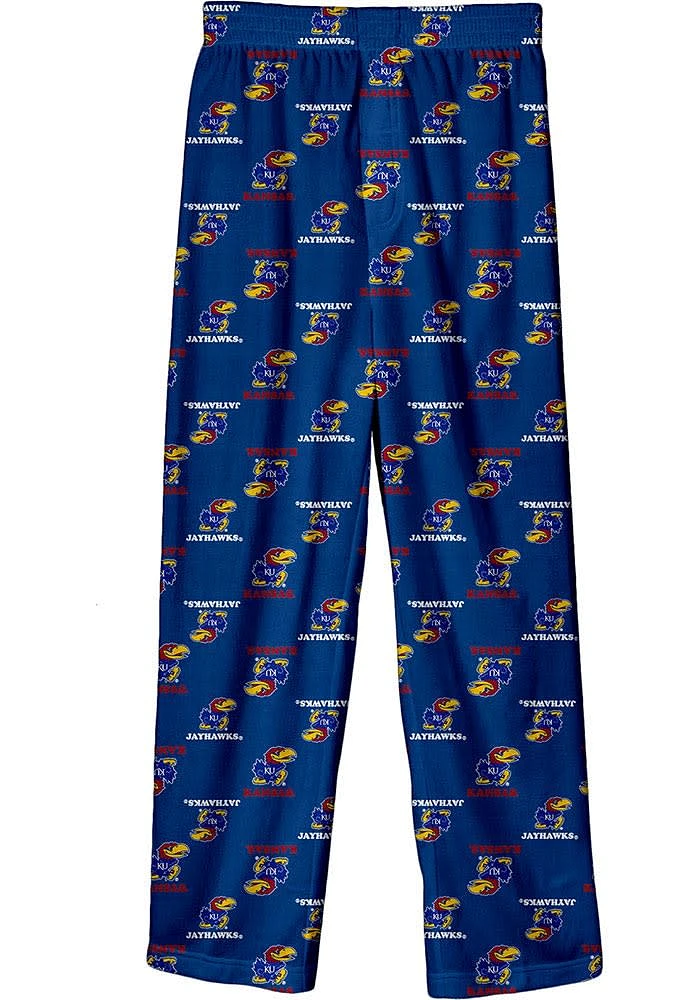Kansas Jayhawks Boys Blue All Over Sleep Pants