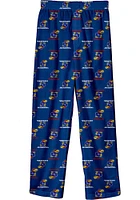 Kansas Jayhawks Boys Blue All Over Sleep Pants