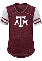 Texas A&M Aggies Girls Maroon School Spirit Short Sleeve Fashion T-Shirt
