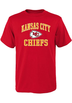 Kansas City Chiefs Youth Red Top Design Short Sleeve T-Shirt