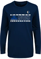 Dallas Mavericks Youth Navy Blue Run the Max Long Sleeve T-Shirt