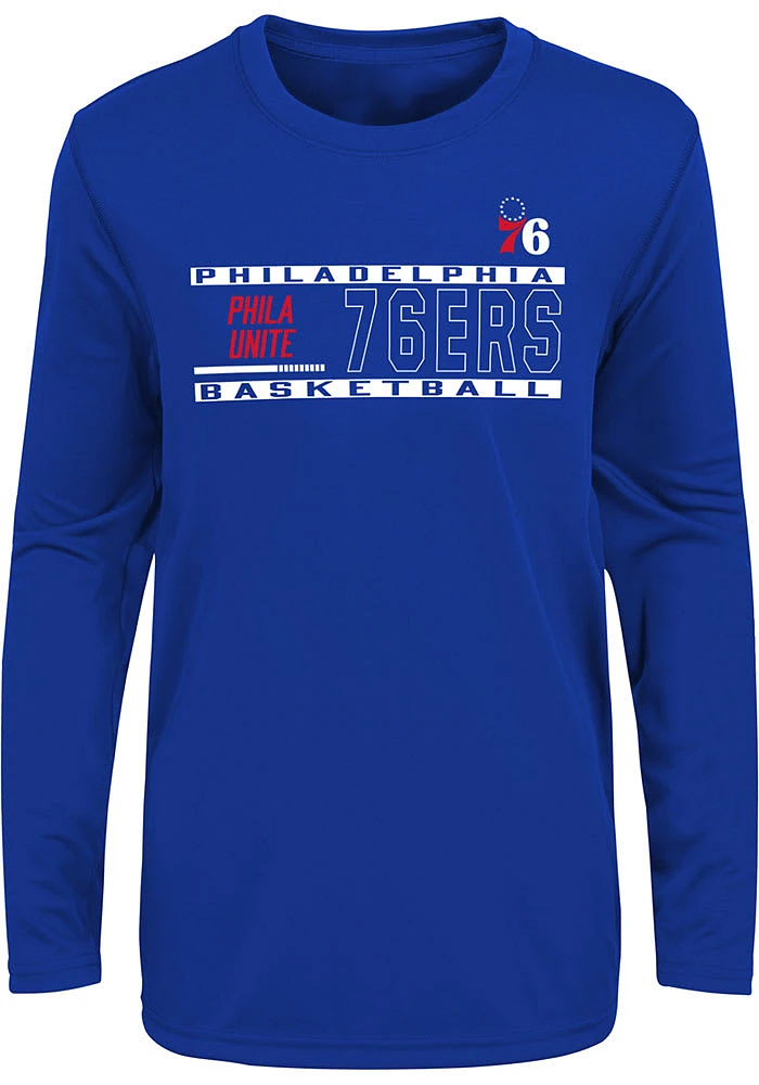 Philadelphia 76ers Youth Blue Run the Max Long Sleeve T-Shirt