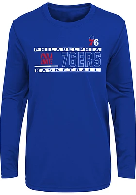 Philadelphia 76ers Youth Blue Run the Max Long Sleeve T-Shirt