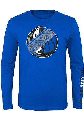 Dallas Mavericks Youth Blue Swerve It Up Long Sleeve T-Shirt