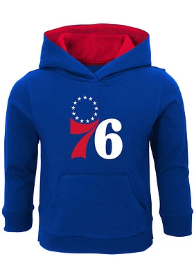 Philadelphia 76ers Toddler Blue Prime Long Sleeve Hooded Sweatshirt