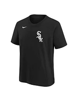 Yoan Moncada Chicago White Sox Youth Black Name Number Player Tee