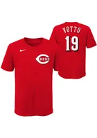 Joey Votto Cincinnati Reds Youth Red Name Number Player Tee