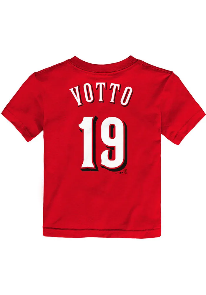 Joey Votto Cincinnati Reds Toddler Red Name and Number Short Sleeve Player T Shirt