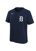 Miguel Cabrera Detroit Tigers Youth Navy Blue Name and Number Player Tee
