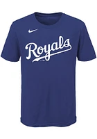 Salvador Perez Kansas City Royals Youth Blue Name and Number Player Tee