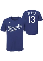 Salvador Perez Kansas City Royals Youth Blue Name and Number Player Tee