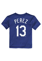 Salvador Perez Kansas City Royals Toddler Blue Name and Number Short Sleeve Player T Shirt