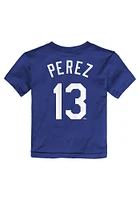 Salvador Perez Kansas City Royals Infant Name and Number Short Sleeve T-Shirt Blue