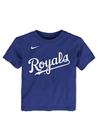 Salvador Perez Kansas City Royals Infant Name and Number Short Sleeve T-Shirt Blue