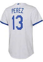Salvador Perez  Kansas City Royals Boys White Home Baseball Jersey