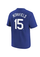Whit Merrifield Kansas City Royals Youth Blue Name and Number Player Tee