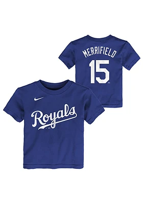 Whit Merrifield Kansas City Royals Toddler Blue Name and Number Short Sleeve Player T Shirt