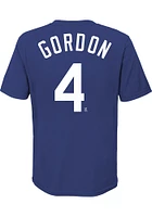 Alex Gordon Kansas City Royals Youth Blue Name Number Player Tee