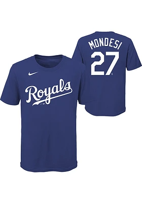 Adalberto Mondesi Kansas City Royals Youth Blue Name Number Design Player Tee