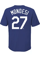 Adalberto Mondesi Kansas City Royals Youth Blue Name Number Design Player Tee