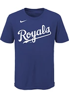 Adalberto Mondesi Kansas City Royals Youth Blue Name Number Design Player Tee