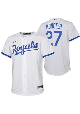 Adalberto Mondesi  Kansas City Royals Boys White 2020 Home Baseball Jersey
