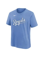 Whit Merrifield Kansas City Royals Youth Light Blue Name Number Player Tee