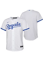 Nike KC Royals Boys White Home Baseball Jersey