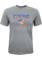 FC Cincinnati Youth Grey Get Fade Short Sleeve Fashion T-Shirt