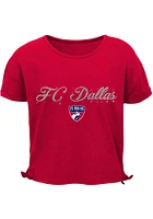 FC Dallas Girls Red Love Short Sleeve Fashion T-Shirt