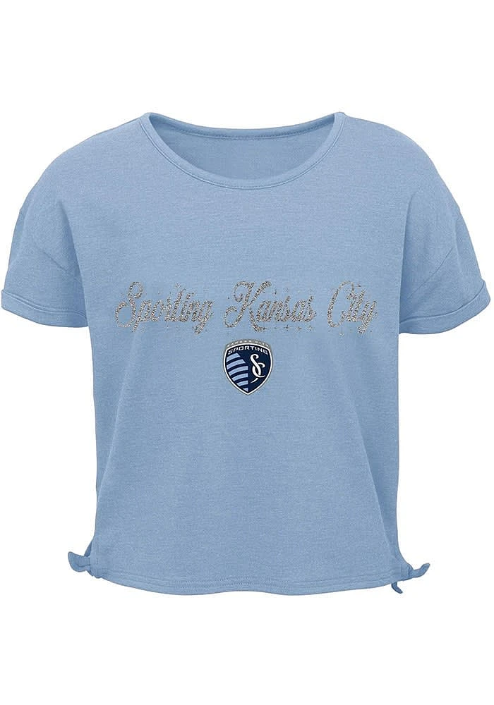 Sporting Kansas City Girls Light Blue Love Short Sleeve Fashion T-Shirt