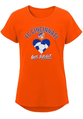 FC Cincinnati Girls Orange Forever Girl Short Sleeve Tee