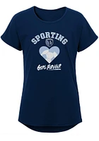 Sporting Kansas City Girls Navy Blue Forever Girl Short Sleeve Tee