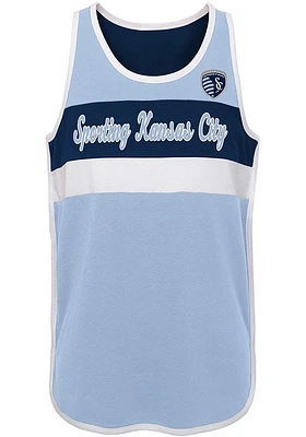 Sporting Kansas City Girls Light Blue Game is the Heart Short Sleeve Tank Top