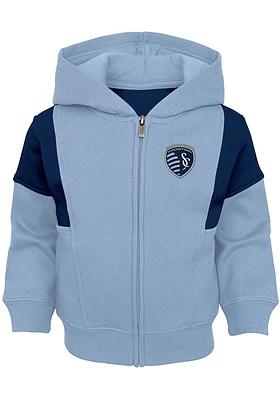 Sporting Kansas City Baby All That Long Sleeve Full Zip Sweatshirt - Light Blue
