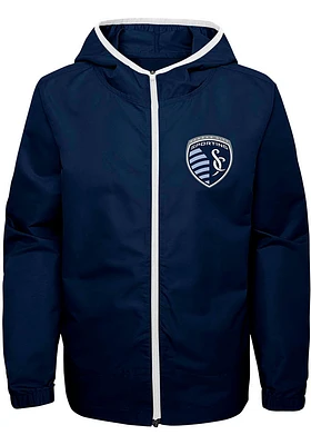 Sporting Kansas City Youth Navy Blue Team All Star Long Sleeve Full Zip Jacket
