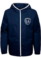 Sporting Kansas City Youth Navy Blue Team All Star Long Sleeve Full Zip Jacket