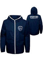 Sporting Kansas City Youth Navy Blue Team All Star Long Sleeve Full Zip Jacket