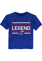 Kansas Jayhawks Toddler Blue Mesh Spirit Short Sleeve T-Shirt