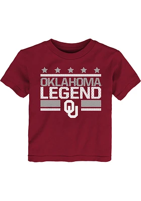 Oklahoma Sooners Toddler Cardinal Mesh Spirit Short Sleeve T-Shirt