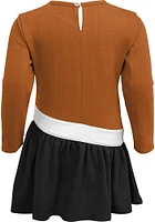 Texas Longhorns Toddler Girls Burnt Orange LS Heart Short Sleeve Dress