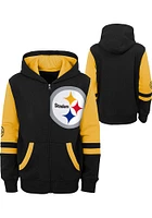 Pittsburgh Steelers Baby Stadium Long Sleeve Full Zip Sweatshirt - Black