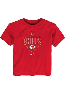Nike Kansas City Chiefs Toddler Red Football Icon Short Sleeve T-Shirt