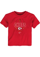 Nike Kansas City Chiefs Toddler Red Football Icon Short Sleeve T-Shirt