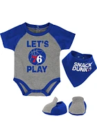 Philadelphia 76ers Baby Blue Hook Set One Piece with Bib