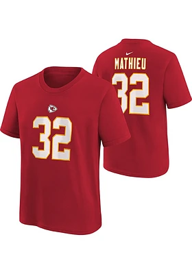 Tyrann Mathieu Kansas City Chiefs Youth Red Player Pride NN Tee